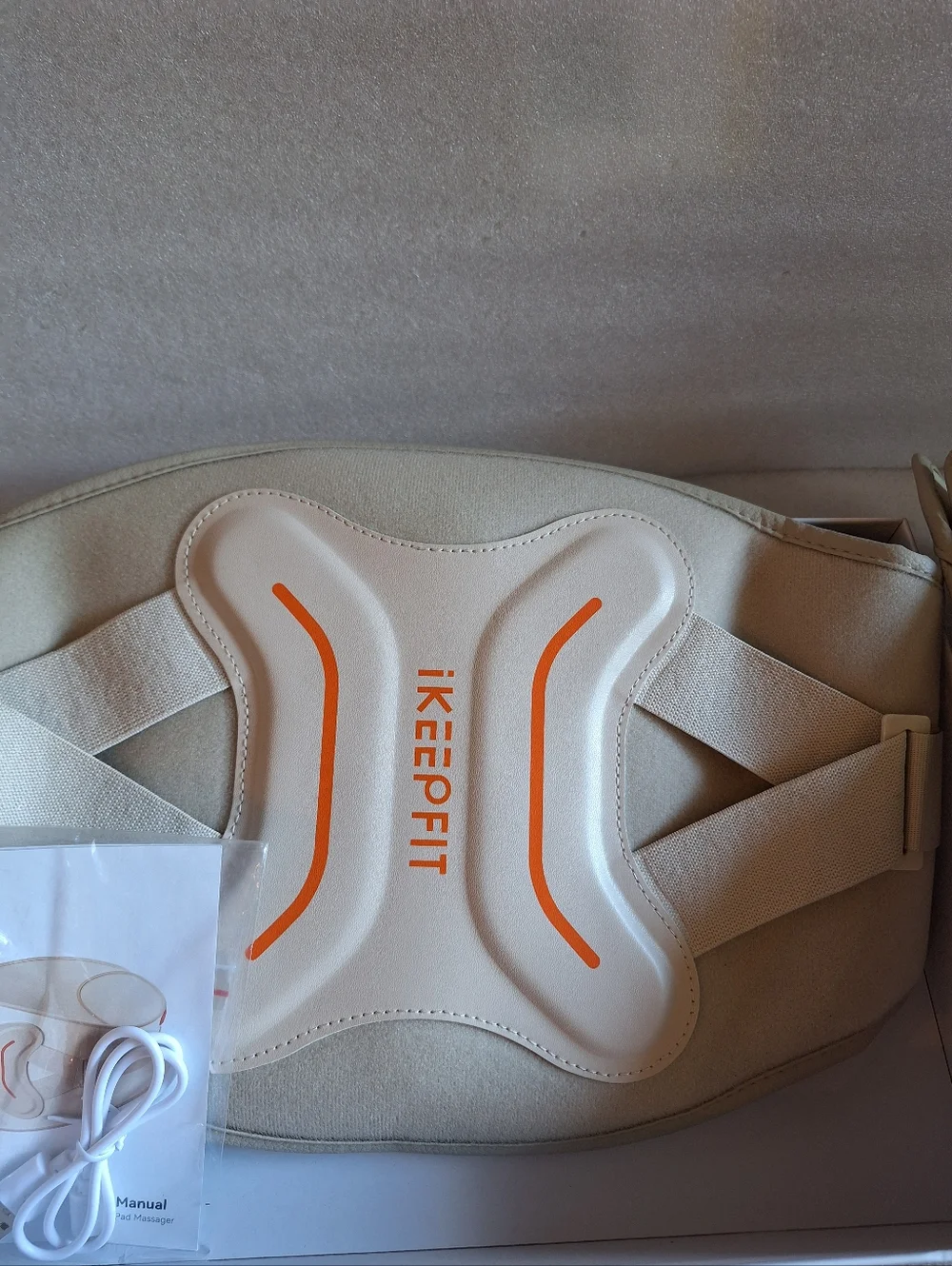 iKEEPFIT Cordless Waist Massager Belt Heat & Vibration - Portable Heating Pad